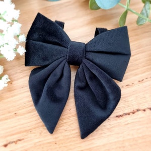Black dog bow tie | Dog bow | Wedding dog tie | luxury dog accessories | Adjustable dog bow | Martingale bow | Dog Collar bow | Detachable