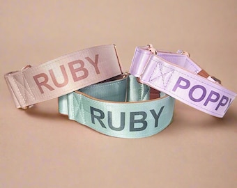 Martingale Collar with Personalised Name,  Custom Width Training Dog Collar