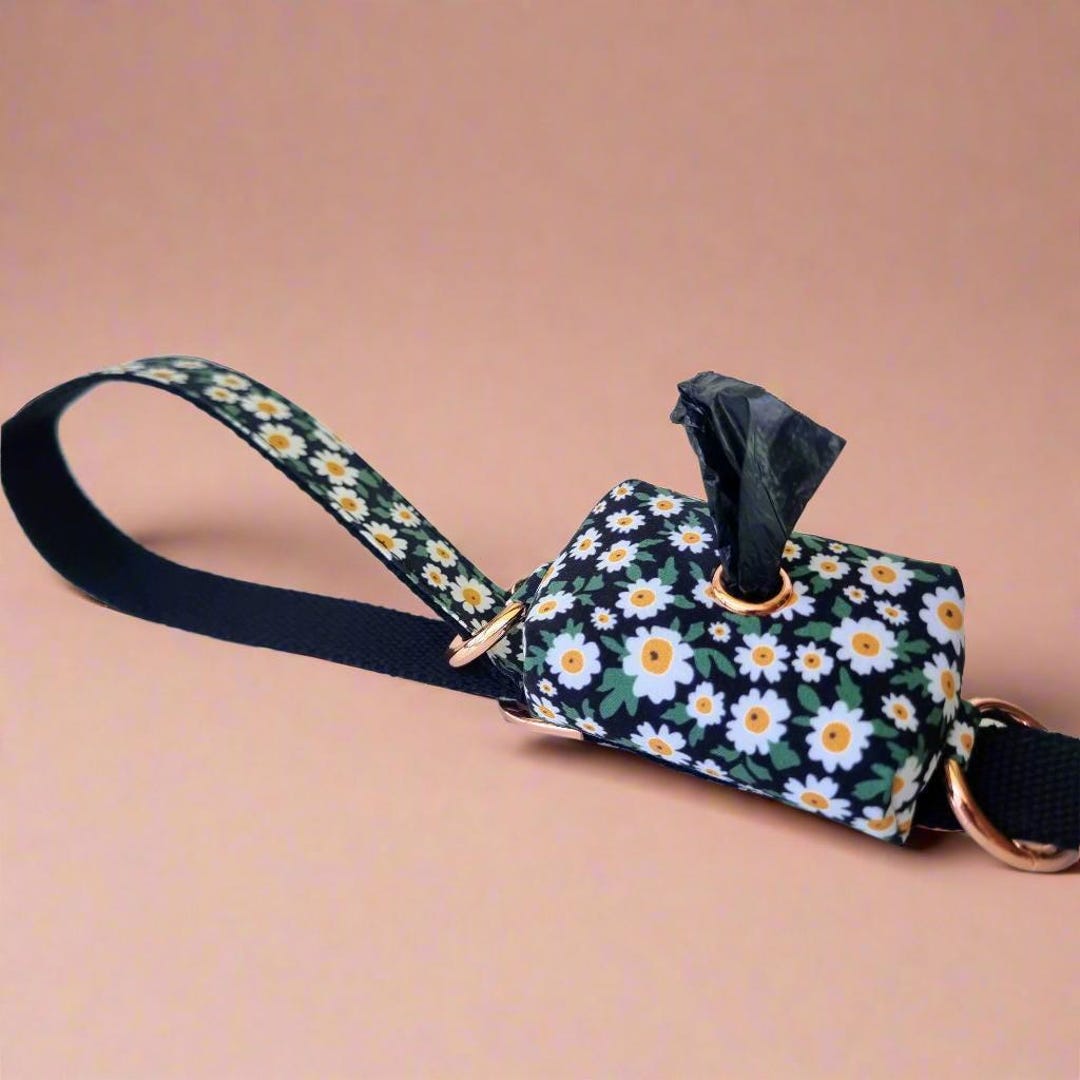 Daisy Dog Poop Bag Holder: Floral Dog Walking Accessory - Etsy