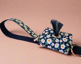 Daisy Dog Poop Bag Holder: Floral Dog walking Accessory
