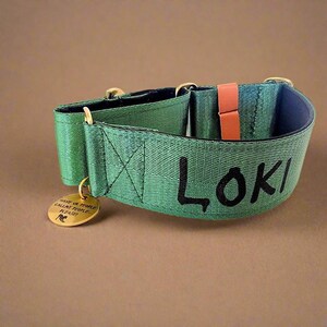 Collar Martingale con nombre personalizado, collar de entrenamiento para perros de ancho personalizado imagen 9