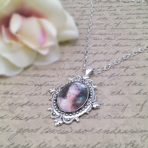 Marie Antoinette Silver Pendant Necklace, Eighteenth Century French Royalty, Queen of France