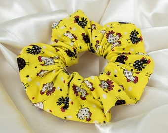 Farm Chickens Hair Scrunchie, Farm Girl Scrunchy, Barnyard Hair Ties, 90s Clothing