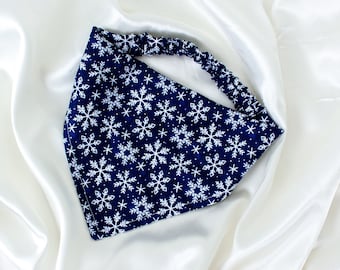 Winter Snowflake Dog Bandana for Christmas