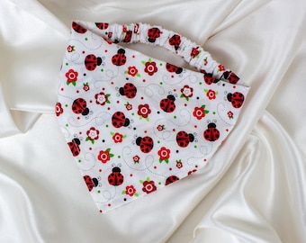 Floral Lady Bug Dog Bandana for Spring