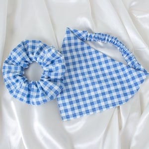 Matching Gingham Dog Bandana and Hair Scrunchie Set, Scrunchy Pet and Owner Set, Scrunchies and Dog Scarf Pack, MATCH YOUR DOG!