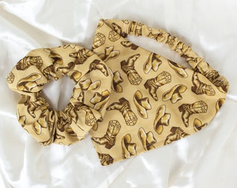 Matching Western Cowboy Dog Bandana and Hair Scrunchie Set