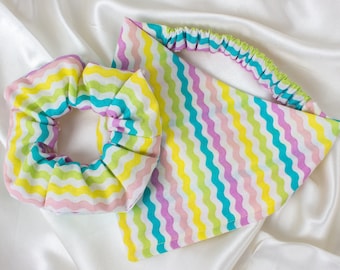 Matching Easter Dog Bandana and Hair Scrunchie Set for Spring