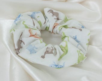 Beige Dinosaur Hair Scrunchie