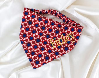 Embroidered Rustic Patriotic Dog Bandana for 4th of July