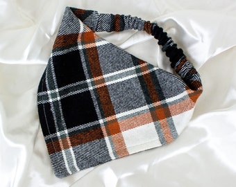 Burnt Orange Flannel Dog Bandana for Fall