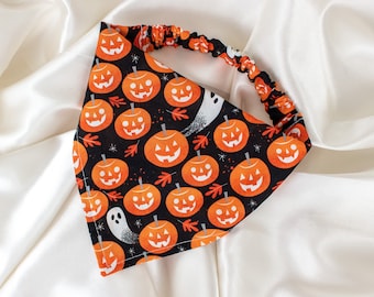 Halloween Jack o Lantern Dog Bandana for Fall
