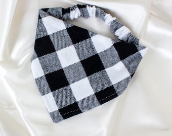 Buffalo Check Flannel Dog Bandana, Plaid