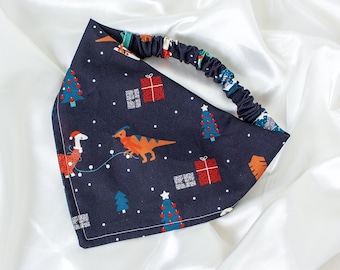 Christmas Dino Dog Bandana for Winter