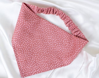 Mauve Dog Bandana with Dots