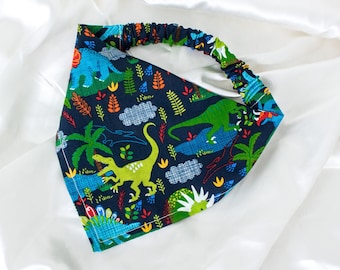 Blue Dino Dog Bandana for Boy Dog or Puppy