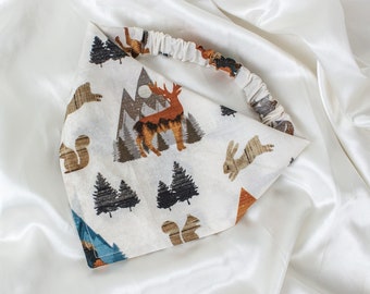 Rustic Woodland Forest Dog Bandana, for Camping