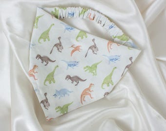 Beige Dinosaur Dog Bandana for Boy Dog
