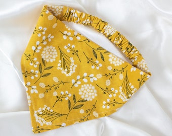 Mustard Floral Dog Bandana