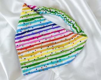 Birthday Dog Bandana with Rainbow Confetti