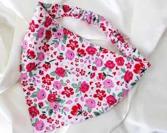Floral Valentines Day Dog Bandana