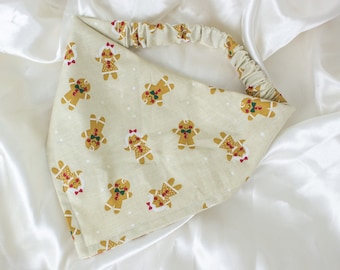 Gingerbread Man Dog Bandana for Christmas, Winter