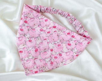 Cute Piggy Dog Bandana, Pink Pig Dog Scarf, Elastic Pet Handkerchief, Pet Accessories, Dog Mom Gift