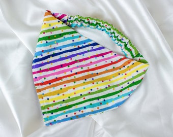 Birthday Dog Bandana, Rainbow Confetti Dog Bandana, 1st Birthday Dog Scarf, New Puppy Dog Gifts, Pet Handkerchief