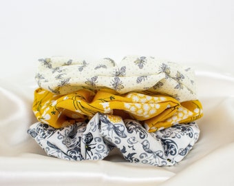 Bumble Bee Scrunchie Pack, Scrunchies, Bees, Scrunchy, Bumblebee, 90s Clothing, Hair Ties, Honey Bee