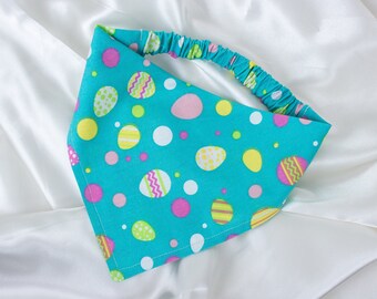 Easter Eggs Dog Bandana, Spring Pastel Dog Scarf, Dog Handkerchief, Easter Gifts