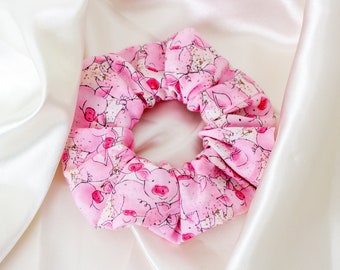 Cute Pig Scrunchie, Piggy Scrunchy, Pink, Scrunchies, Hair Ties, VSCO Girl, 90s Clothing, Gift for Her