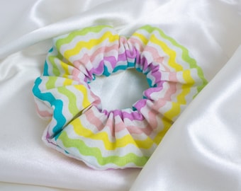 Easter Scrunchy, Spring Scrunchie, Pastel Scrunchies, Hair Ties, 90s Clothing, Hair Accessories, Easter Gifts