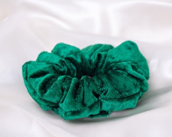 Green Velvet Scrunchy, Cute Velvet Scrunchies