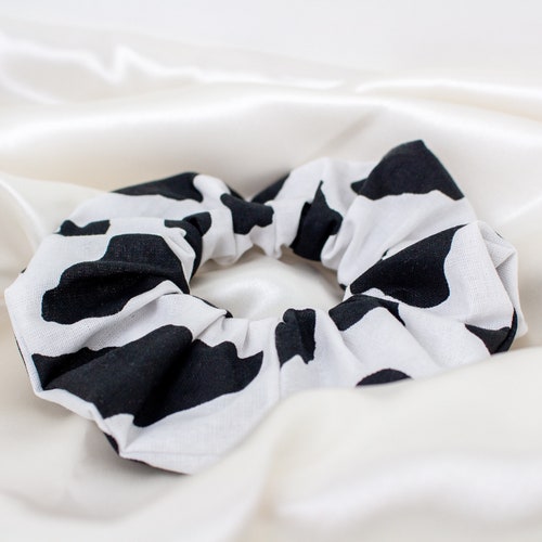 Cow Print Scrunchy, Cow Scrunchie, VSCO Girl, Scrunchies, VSCO Pack, Hair Ties, 90s Clothing, Retro, Gift for Her, Hair Accessories