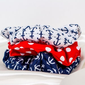 Navy Anchors and Polka Dot Scrunchies Pack