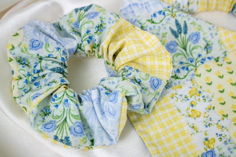 Matching Floral Patchwork Quilt Dog Bandana and Hair Scrunchie Set - Etsy
