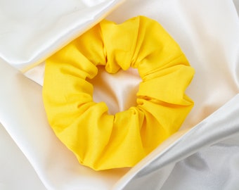 Yellow Scrunchie, Scrunchy, Scrunchies, 90s Clothing, Retro, Hair Ties, Gift for Her