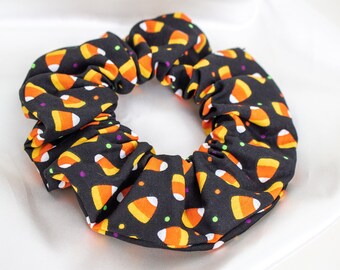 Halloween Scrunchie, Autumn Scrunchy, Fall Candy Corn Scrunchies, Retro, 90s Cothing, Hair Ties, Halloween Gifts