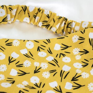 MATCH YOUR DOG Matching Mustard Floral Dog Bandana and Hair Scrunchie Set, Scrunchy Pet and Owner Set, Scrunchies and Dog Scarf Pack image 6