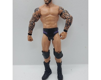 WWE Randy Orton Elite Series Action Figure Black Purple Trunks Tattoos Mattel
