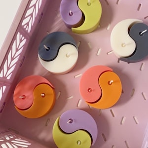 Yin Yang Kaars, Decoratieve Kaarsen, Esthetische Home Decor, Soja Wassen Kaars, Paraffine Wax Kaars, Kleurrijke Kaarsen, Yin-Yang Kaars, Abstract