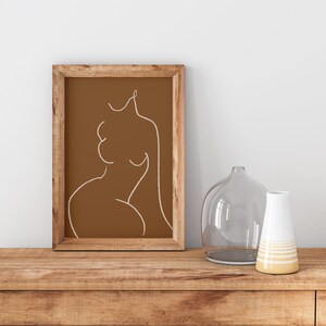 Abstract Minimalist Female Body Print