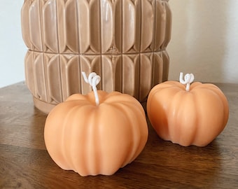Pumpkin Candles, Autumn Candles, Handmade Soy Wax Candle, Halloween Decorative Candles, Fall Decor, Pumpkin Spice Scent