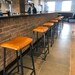 Industrial Leather Bar / Kitchen Stool with Curved Seat 