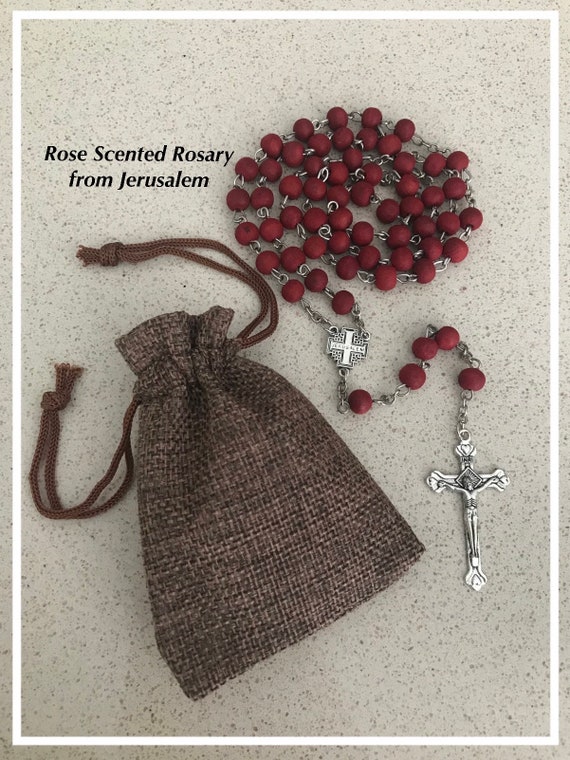 Catholic Rosary Beads Rose Scented Wood Beads Rosary From - Etsy