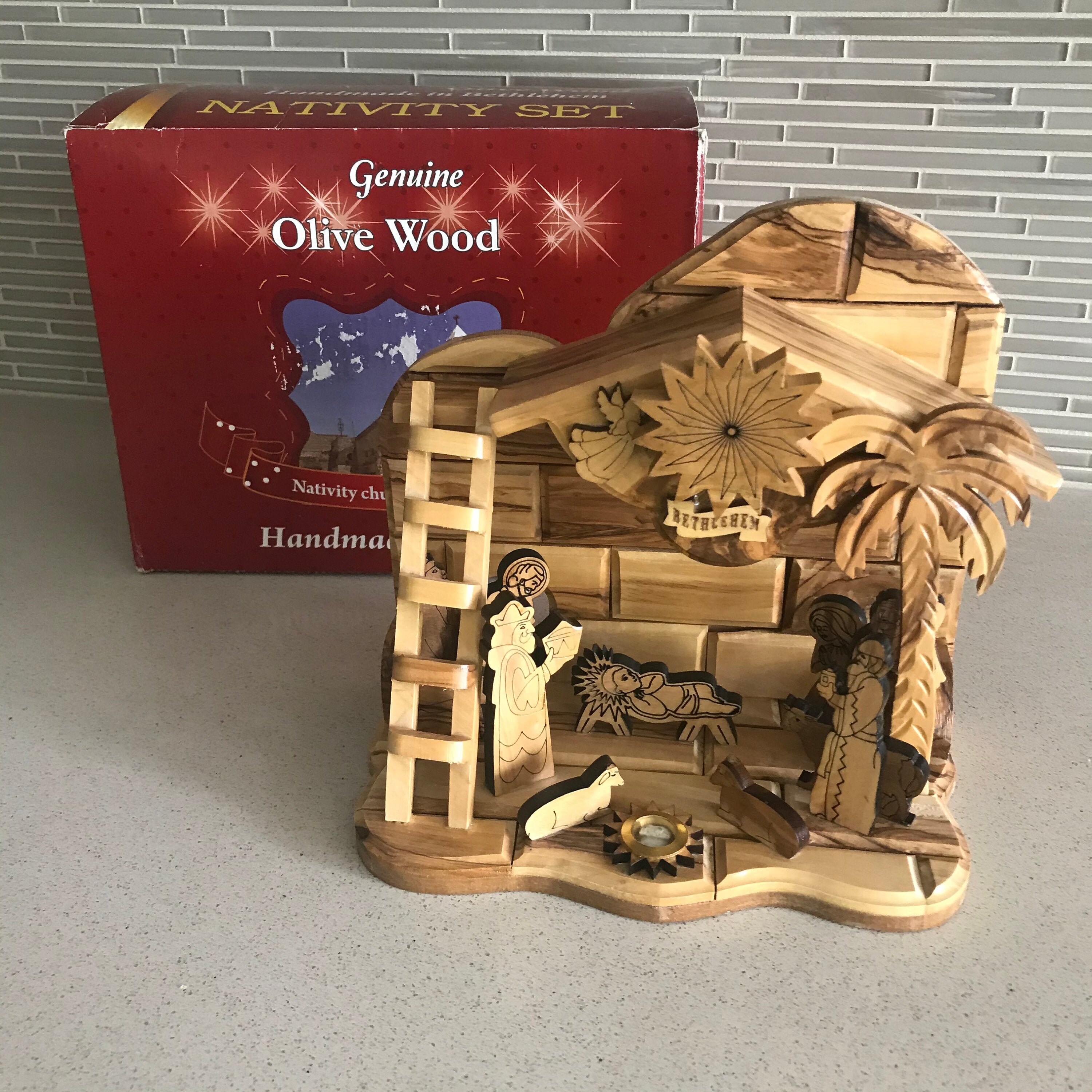 Musical NATIVITY SET from Jerusalem on SALE Creche Wise Men Etsy