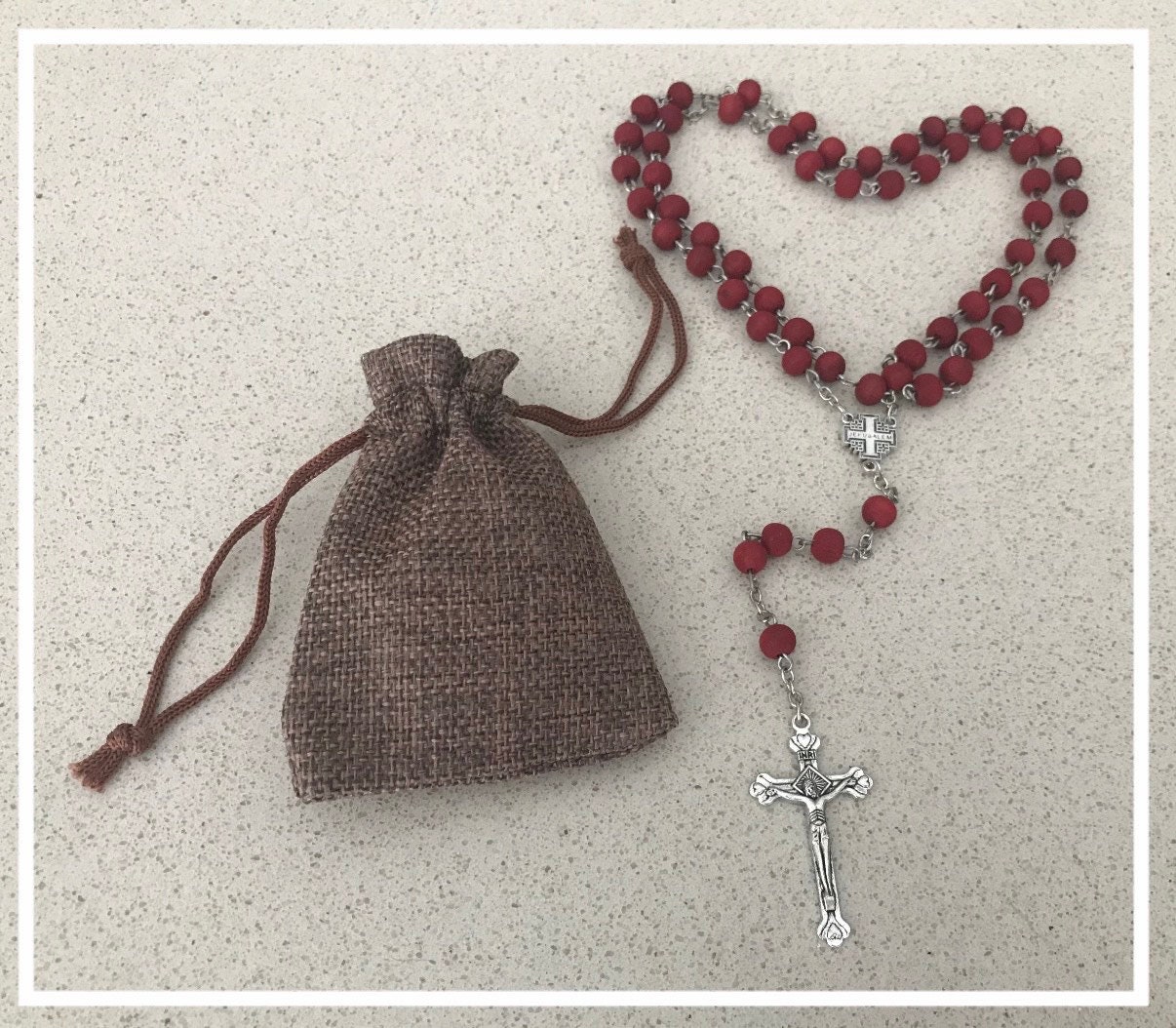 Catholic Rosary Beads Rose Scented Wood Beads Rosary From Etsy