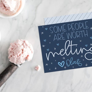 Some People are Worth Melting For Valentine / Olaf Quote Valentine&#39;s Day Card / Printable Valentine&#39;s Day Card / INSTANT DIGITAL DOWNLOAD