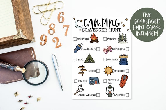 Camping Scavenger Hunt / Camping Scavenger Hunt / Kids