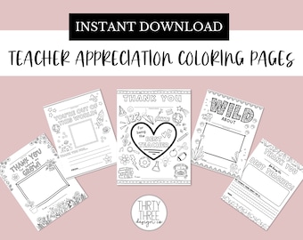 Kolorowanki z podziękowaniami dla nauczycieli: Prezent z podziękowaniami (wersja cyfrowa do pobrania)